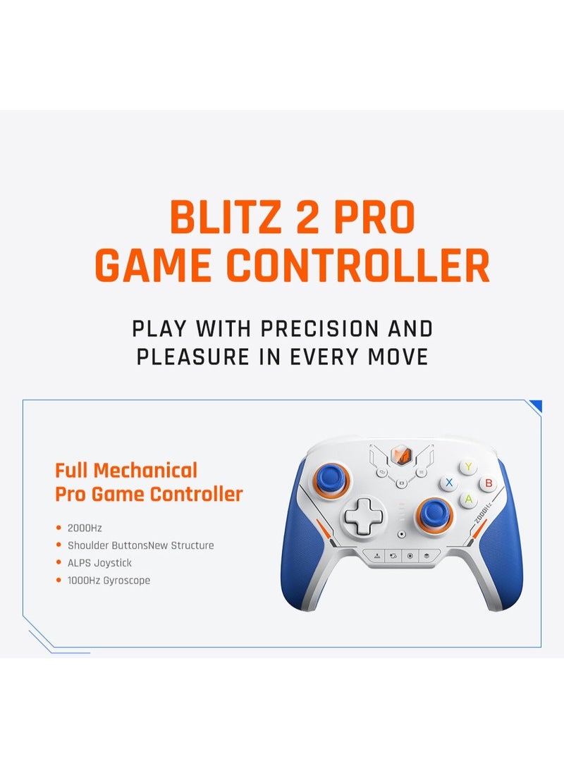 BIGBIG WON Professional Gamepad BIGBIG WON BLITZ 2 Pro Gaming Controller 2.4G, Bluetooth, Wired connected for Switch / PC /Android / iOS, 0 Deadzone ALPS Joystick, One-Button Wake Up, 1000mAh Battery, 6-Axis Gyroscope, NFC, 4 More Buttons, Anti-Slip Rubberized Grip - Image 3