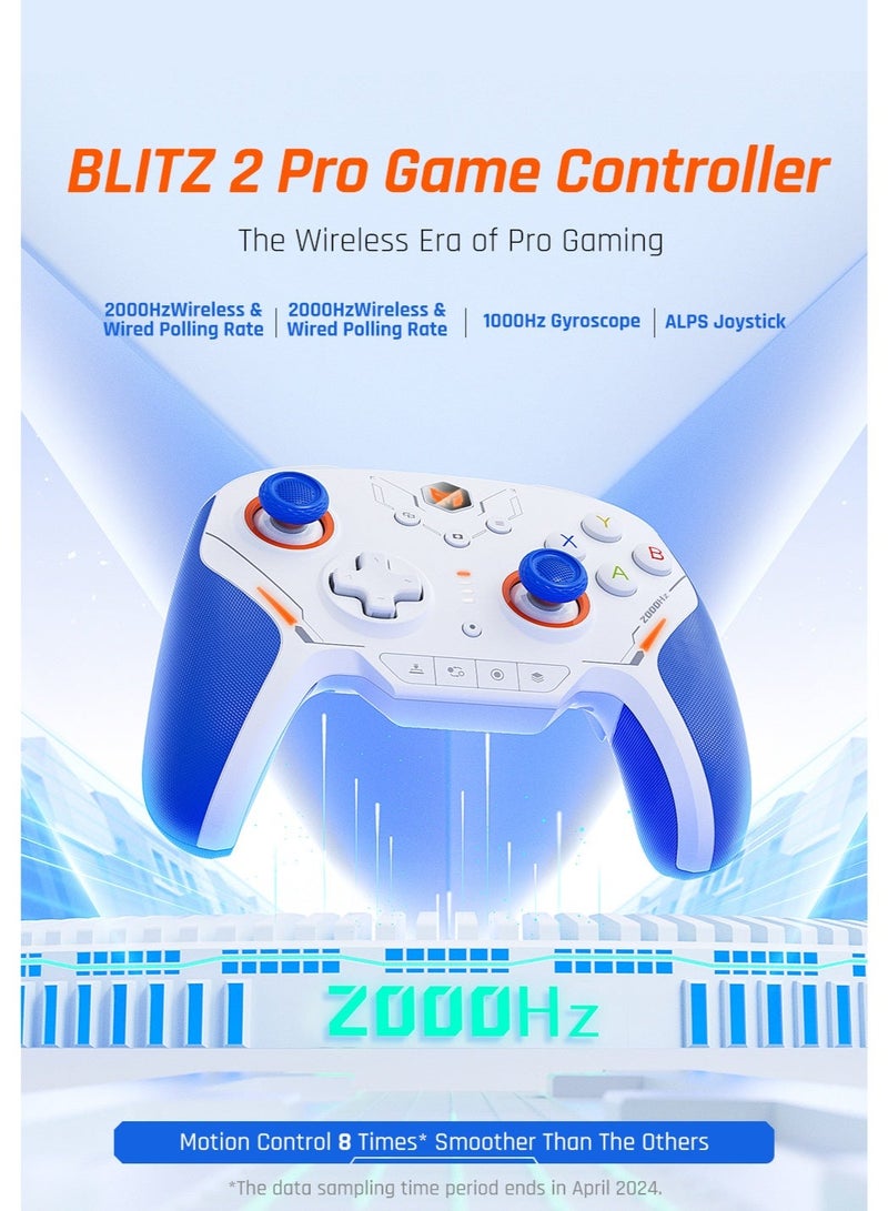 BIGBIG WON Professional Gamepad BIGBIG WON BLITZ 2 Pro Gaming Controller 2.4G, Bluetooth, Wired connected for Switch / PC /Android / iOS, 0 Deadzone ALPS Joystick, One-Button Wake Up, 1000mAh Battery, 6-Axis Gyroscope, NFC, 4 More Buttons, Anti-Slip Rubberized Grip - Image 2