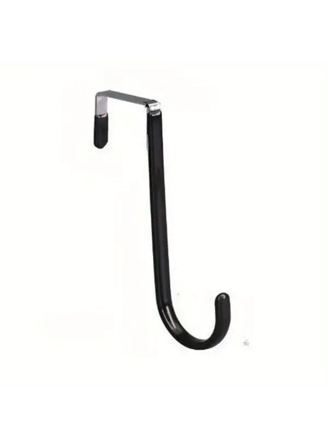 2pcs Black Over The Door Hooks For Hanging Clothes Towels Hats Coats And Bags - Image 2