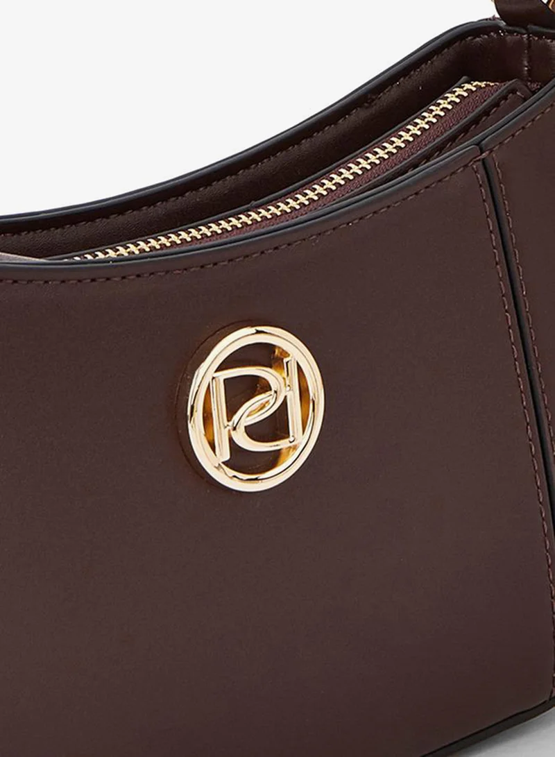Paprika RED Solid Shoulder Bag with Detachable Strap and Zip Closure for Women | Best Price UAE