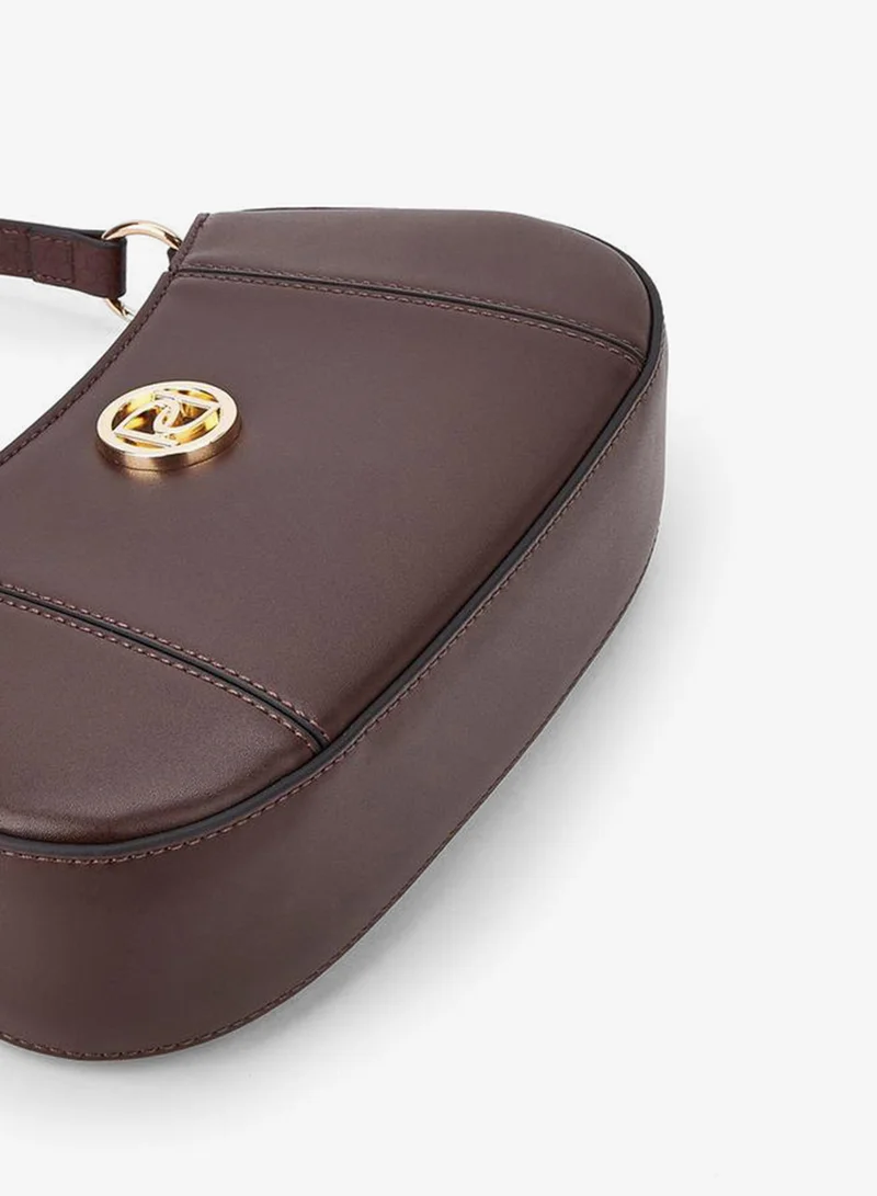 Paprika RED Solid Shoulder Bag with Detachable Strap and Zip Closure for Women | Best Price UAE