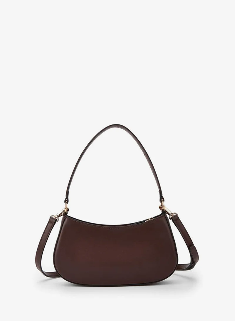 Paprika RED Solid Shoulder Bag with Detachable Strap and Zip Closure for Women | Best Price UAE