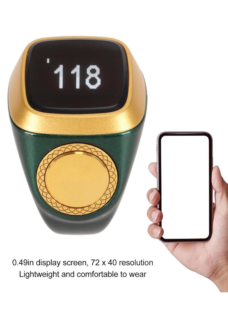 Smart Tasbih Plastic Zikr Lite Ring Green 18MM - Image 3