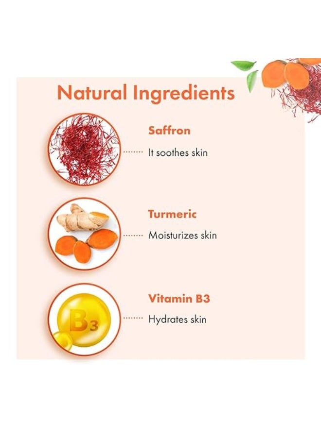Good Vibes Ubtan Insta Glow Face Wash, 120 ml | Brightening, Soothing, Moisturizing Face Cleanser For All Skin Types | With Turmeric, Saffron, Vitamin B3 | No Parabens, Sulphates & Mineral Oil - Image 4