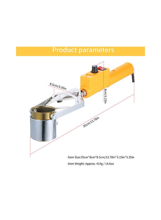 NIBEMINENT SWDT98-B Portable Tin Furnace Soldering Pot Yellow 37.5x8.9x12.2centimeter - Image 5