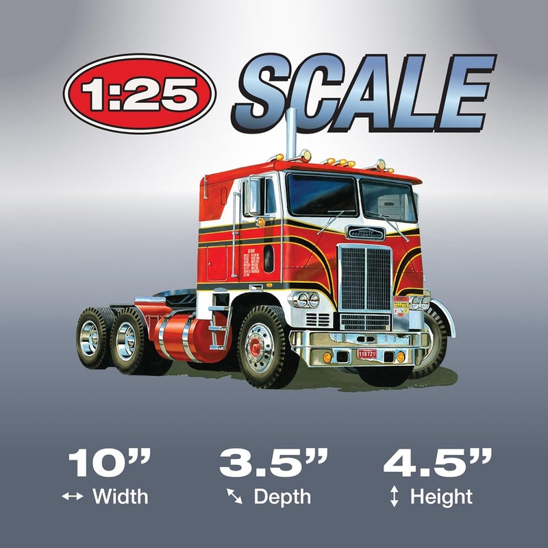 AMT White Freightliner 2in1 SCDD Cabover Tractor 75th Anniversary 125 Scale Model Kit - Image 4