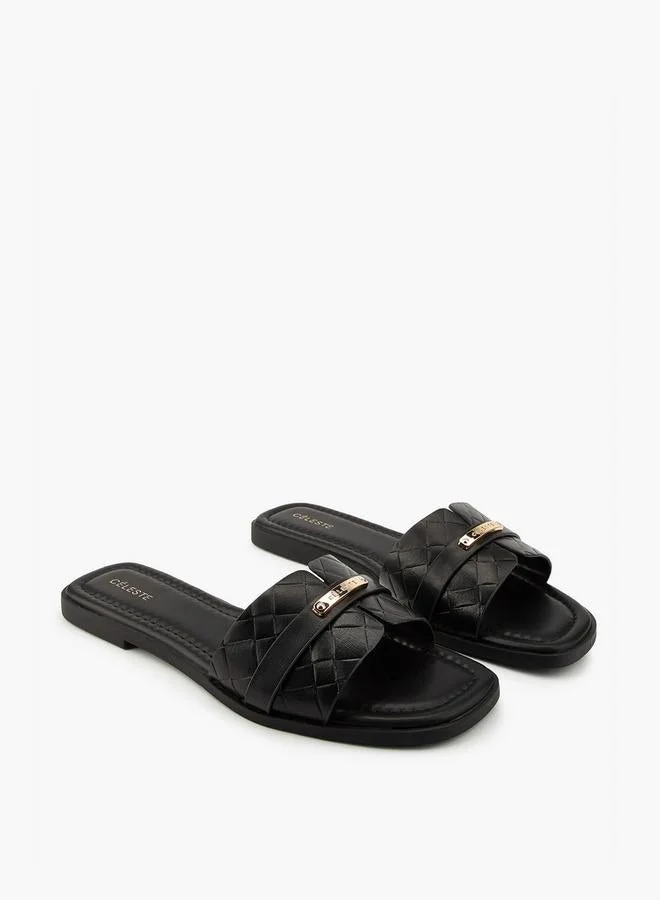 Celeste Women's Textured Slip-On Sandals