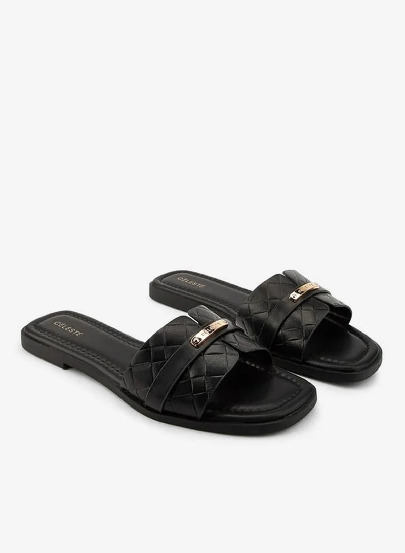 Celeste Women's Textured Slip-On Sandals