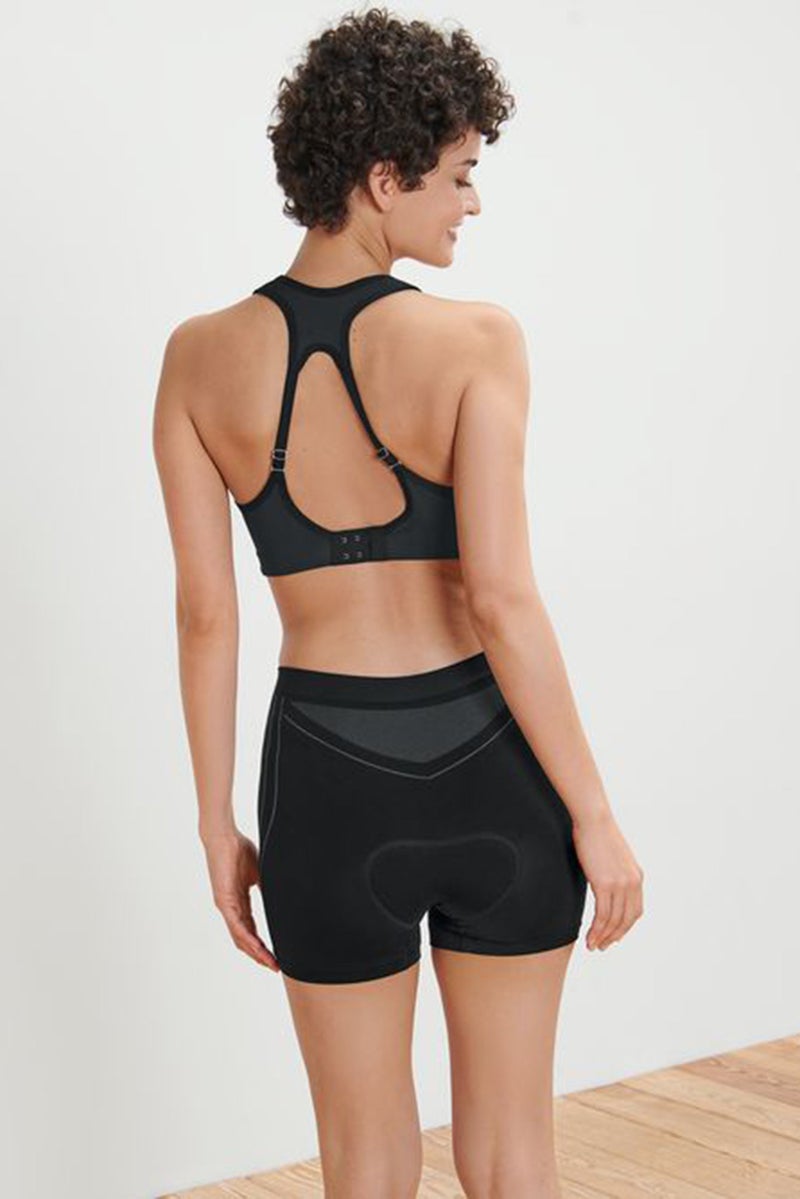 Tchibo Women Sportswear Fit Plain Cycling Short, Black  - Image 1