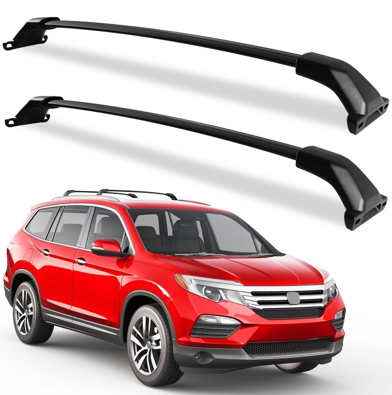 KINGGERI 260lbs Roof Racks Cross Bars Fit for Honda Pilot 20162022 Not Fit for 2023 2024 2025 Heavy Duty Aluminum Roof Rails Crossbars for Rooftop Cargo Basket Carrier Bag Luggage Rails Kayak