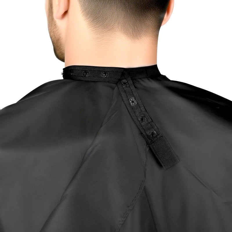 JSAZCKC Hair Cutting Cape with Adjustable Snap Closure, Professional Barber Cape, Haircut Salon Supplies for Men and Women - 57" x 51"(Black) - Image 4
