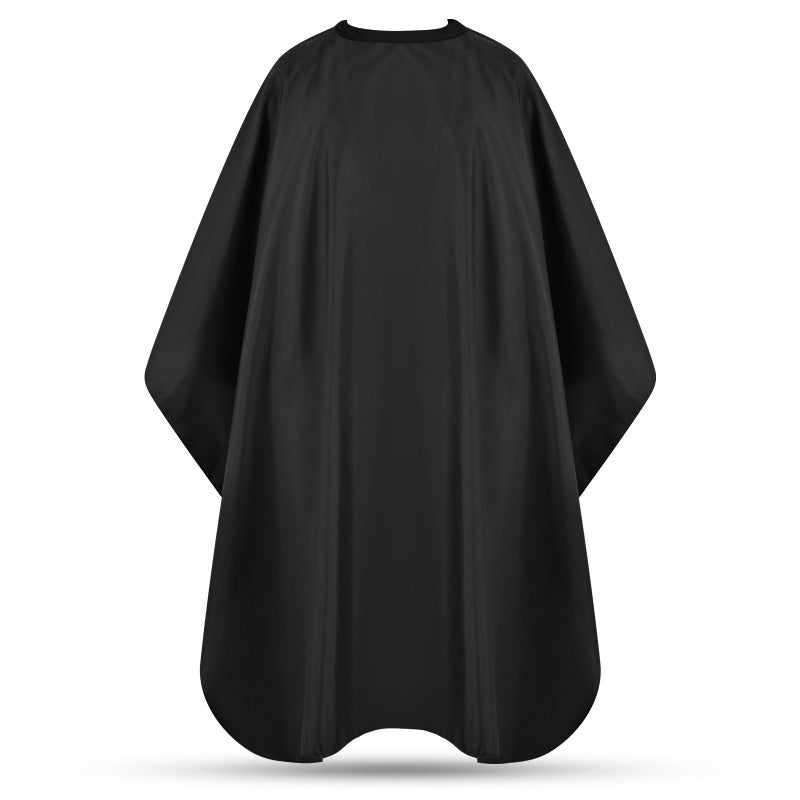 JSAZCKC Hair Cutting Cape with Adjustable Snap Closure, Professional Barber Cape, Haircut Salon Supplies for Men and Women - 57" x 51"(Black) - Image 1