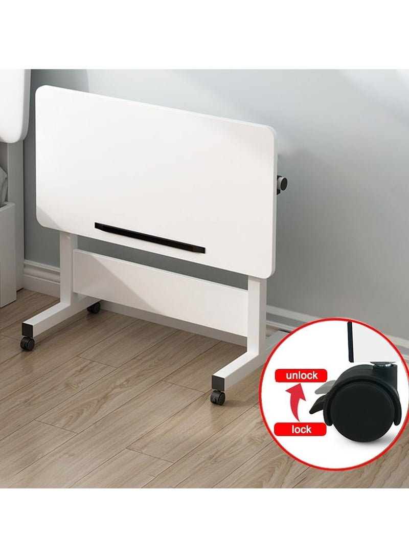 DubaiGallery Computer Desk, Portable Desk Game Table, Modern Design Standing Desk, Bedside Table Mobile Lifting Table, Home on Wheels - Image 2