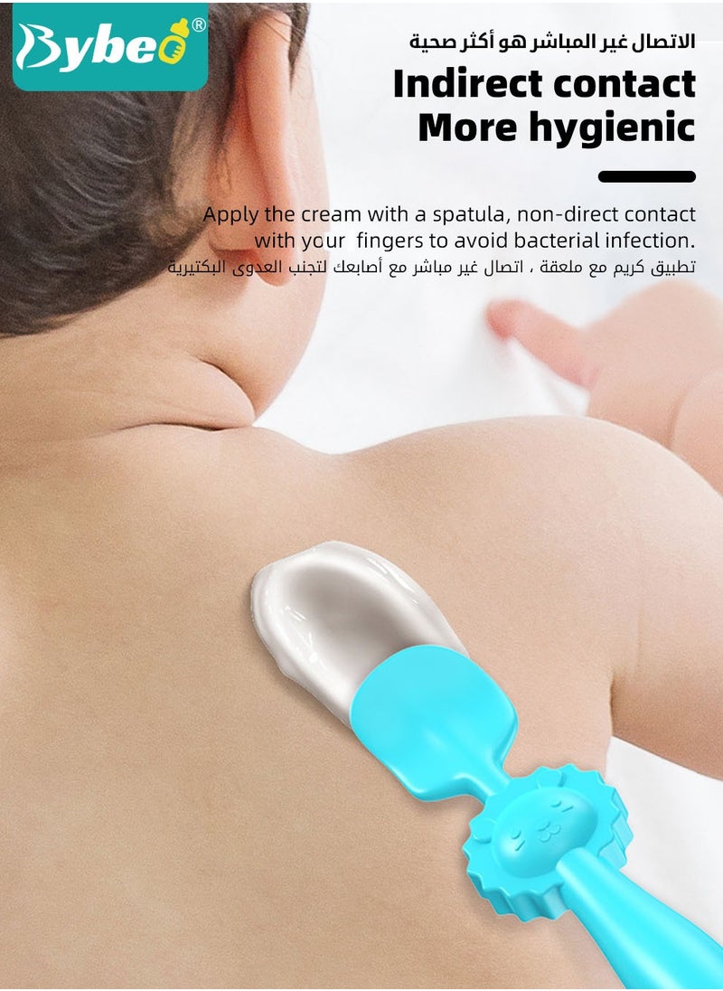 Bybeo 2Packs Baby Diaper Rash Cream Applicator, Baby Brush, Baby Paste Diaper Cream Spatula, Soft Silicone Brush with Suction Cup Base, Mini Diaper Rash Cream Applicator with Travel Case ﻿  - Image 3