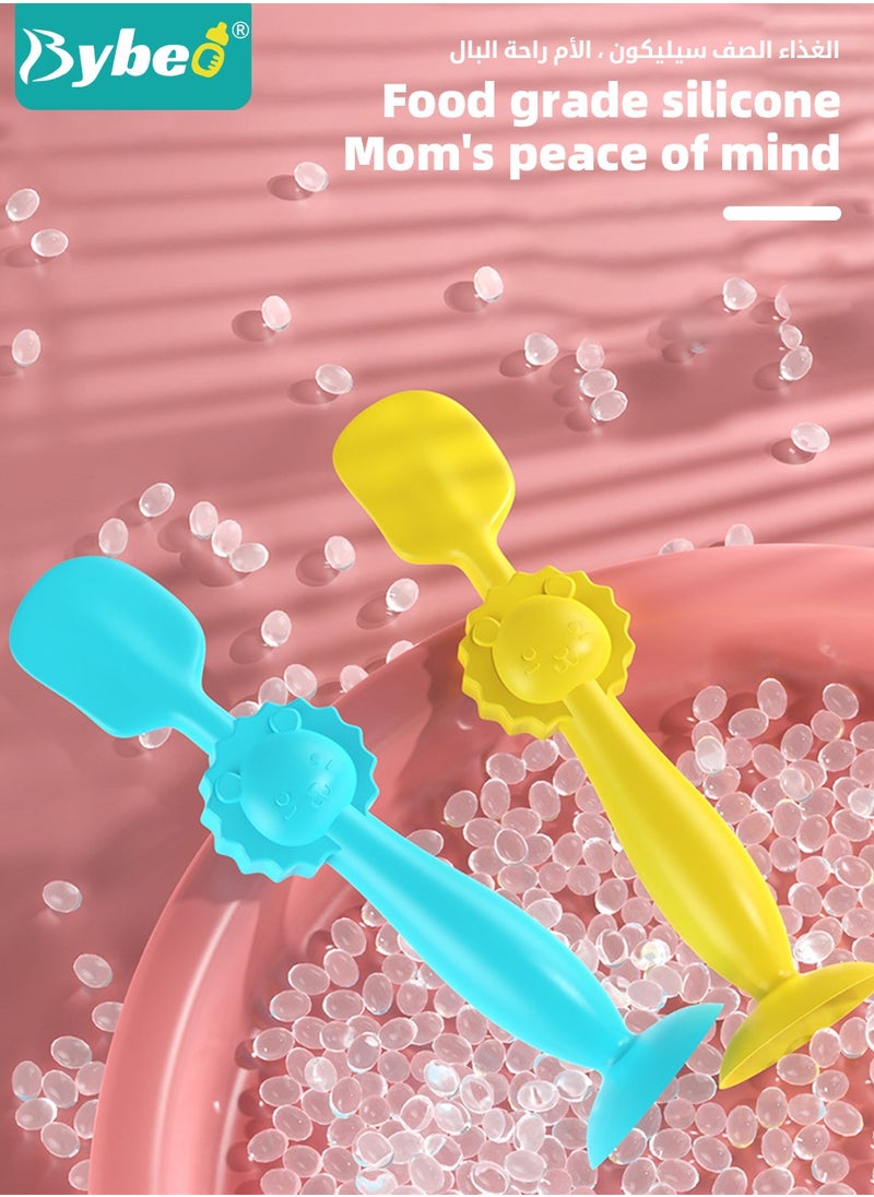 Bybeo 2Packs Baby Diaper Rash Cream Applicator, Baby Brush, Baby Paste Diaper Cream Spatula, Soft Silicone Brush with Suction Cup Base, Mini Diaper Rash Cream Applicator with Travel Case ﻿  - Image 4