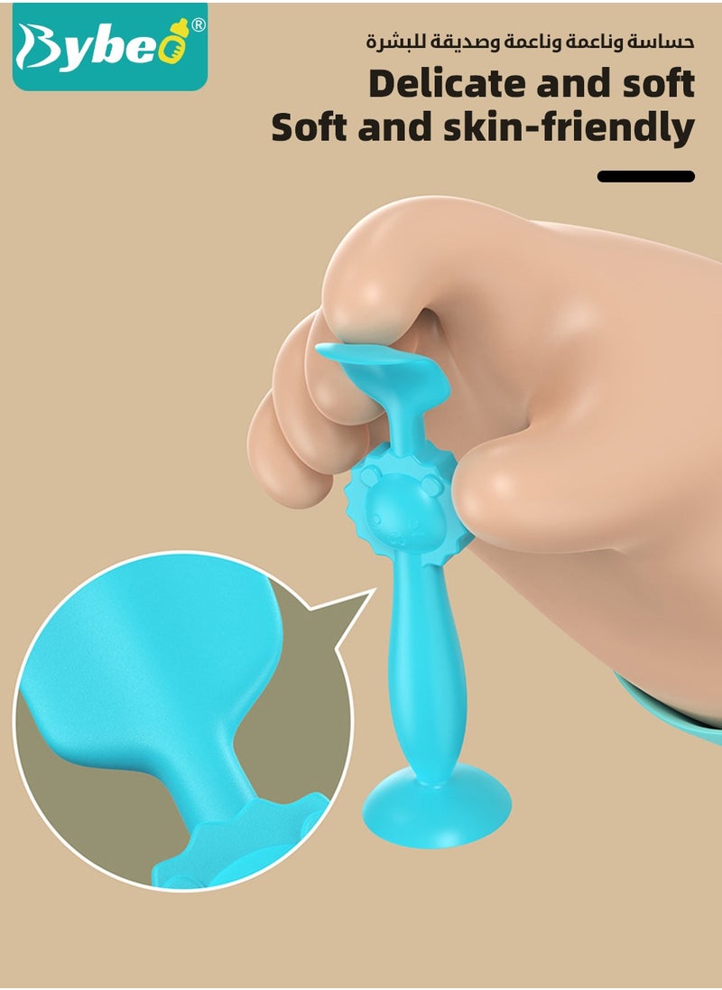Bybeo 2Packs Baby Diaper Rash Cream Applicator, Baby Brush, Baby Paste Diaper Cream Spatula, Soft Silicone Brush with Suction Cup Base, Mini Diaper Rash Cream Applicator with Travel Case ﻿  - Image 5