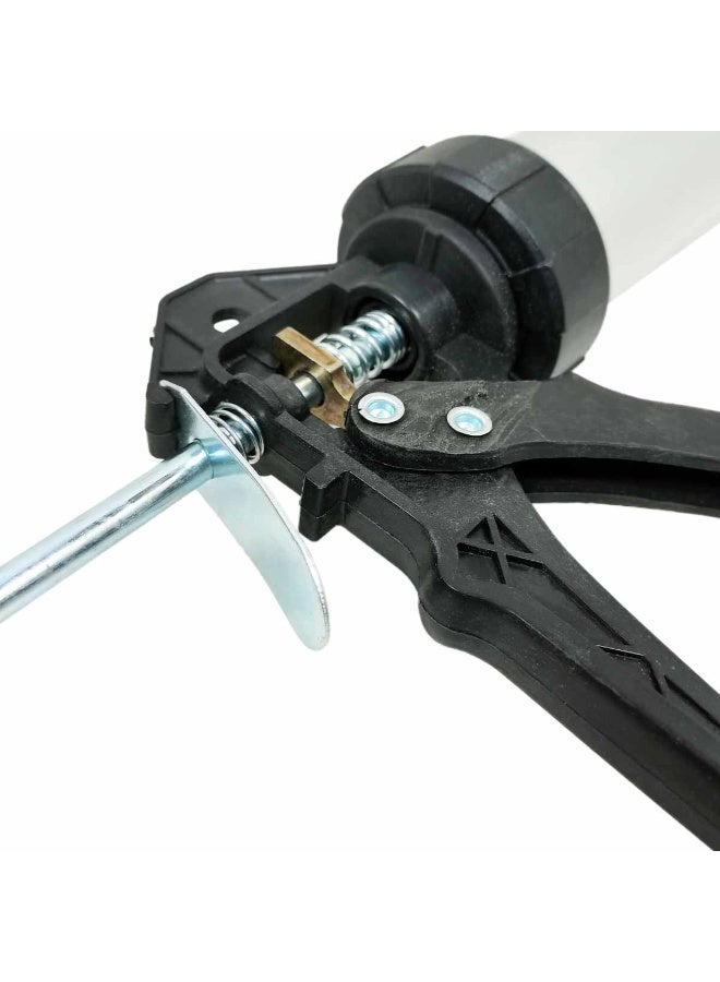 Professional Heavy Duty Silicone Sealant Caulking Gun Manual Cartridge Applicator Adjustable Thrust Ratio Leak Free Sealant Dispenser for Silicone Acrylic Adhesive Glass Construction Home Repair - Image 5