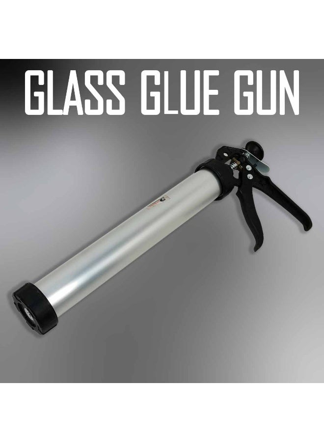 Professional Heavy Duty Silicone Sealant Caulking Gun Manual Cartridge Applicator Adjustable Thrust Ratio Leak Free Sealant Dispenser for Silicone Acrylic Adhesive Glass Construction Home Repair - Image 1
