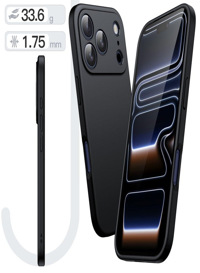 جي تيك جراب JETech لهاتف iPhone 17 Pro مقاس 6.3 بوصة، حماية كاملة لعدسة الكاميرا، غطاء هاتف واقٍ من مادة TPU الناعمة بلمسة نهائية غير لامعة، مقاوم للصدمات (أسود) - Image 3