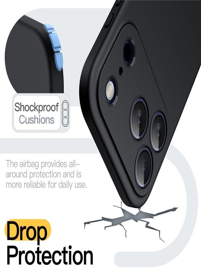 جي تيك جراب JETech لهاتف iPhone 17 Pro مقاس 6.3 بوصة، حماية كاملة لعدسة الكاميرا، غطاء هاتف واقٍ من مادة TPU الناعمة بلمسة نهائية غير لامعة، مقاوم للصدمات (أسود) - Image 4