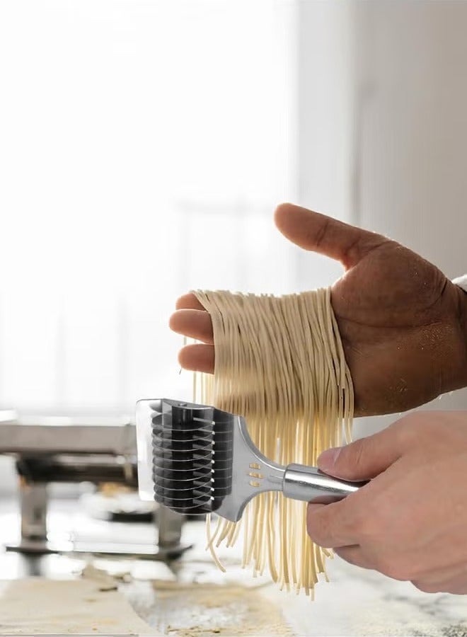 ماسكابوني قطاعة المعكرونة، بكرة شبكية من الفولاذ المقاوم للصدأ، قطاعة العجين، صانعة المعكرونة السباغيتي، قطاعة العجين اليدوية، آلة ضغط المعكرونة، بكرة قطاعة المعكرونة لأدوات الطبخ في المطبخ - Image 4