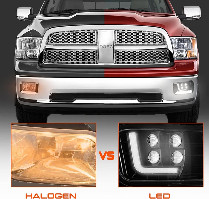DRFG LED Fog Lights with Daytime Running Light for Dodge Ram - Image 4