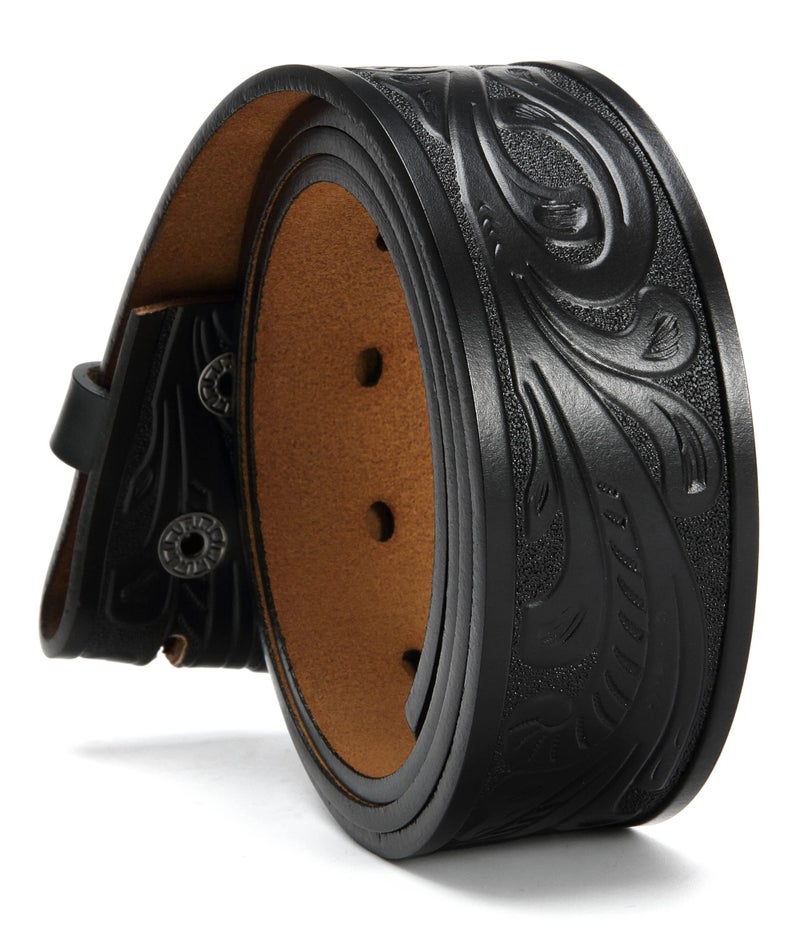 CHAOREN Western Belts for Men without Buckle - Cowboy Belt 1.5" Full Grain Leather Belt for Jeans - One Solid Piece Leather - Image 1