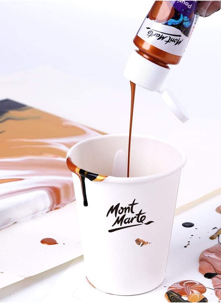 Mont Marte 4-Piece Premium Pre-mixed Pouring Acrylic Paint Celestial Colour Set 60ml Content Per Bottle  - Image 4