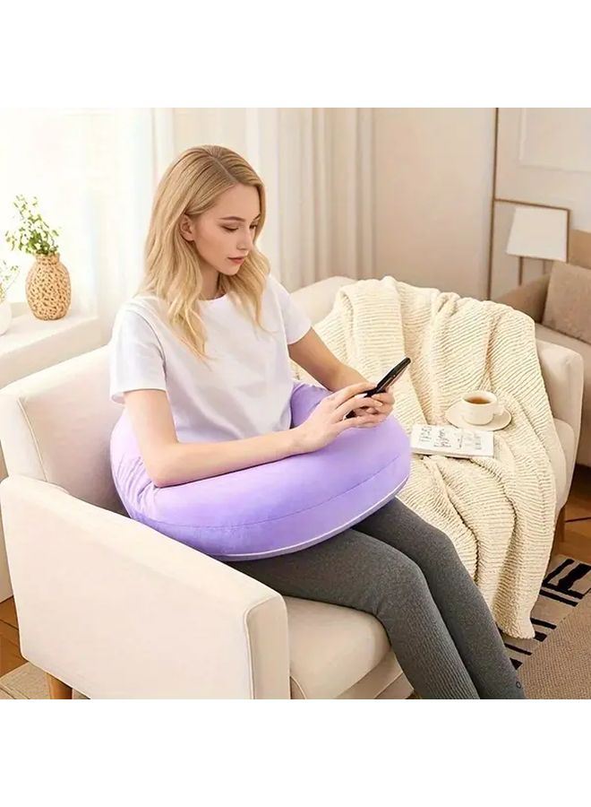 Purple 32 Scene Ergonomic Pregnancy Pillow With Lumbar Support Soft Polyester Fill - Image 1