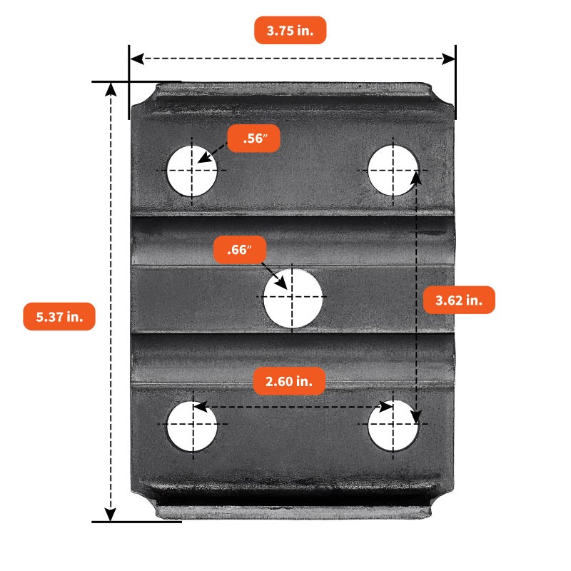 SPARKWHIZ Trailer U Bolt Kit 7 inch for 5 200-7 000 lb Trailer Axle  3"" Round Axle  1/2  Diameter  2"" Thread Pitch  2 Pack - Image 3