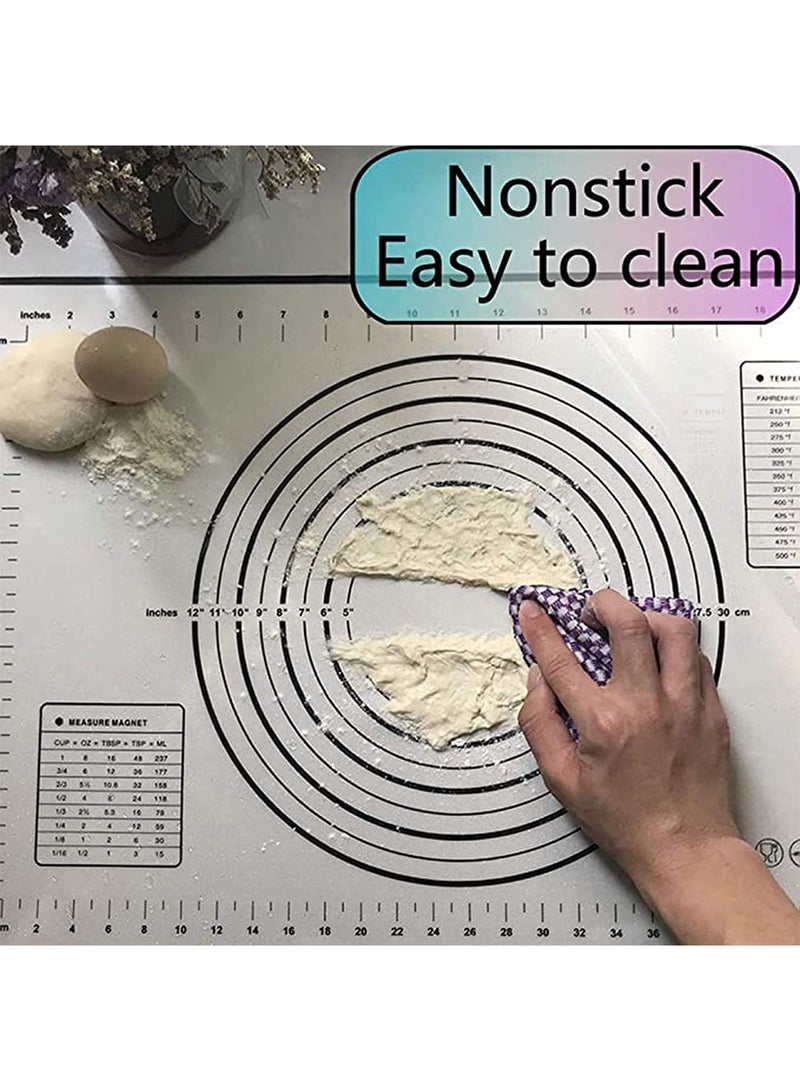 SYOSI Silicone Pastry Mat Non Slip with Measurement Fondant Mat, Counter Mat, Dough Rolling Mat, Oven Liner, Pie Crust Mat-black Strongly Adhesive Premium Silicone and Glass Fiber 16''(W) 24''(L)  - Image 3