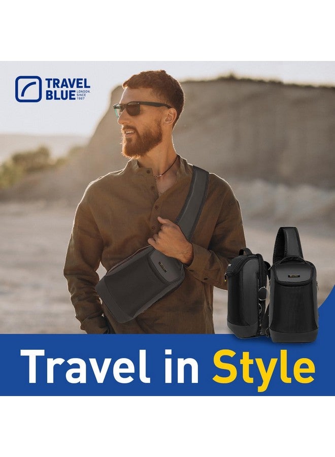 Travel Blue The Pro NXT Crossfit Sling Bag AIRMESH PADED WITH EPE FOAM Chest Bag Casual Sight Strap 5 Litres (Black) - Image 3