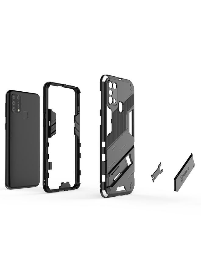 erorex Case For Samsung Galaxy M31 Punk Armor 2 in 1 PC + TPU Shockproof Case with Invisible Holder - Image 3