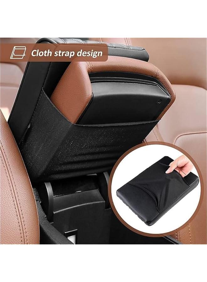 Generic Leather Car Armrest Box Pad,Waterproof Car Center Console Cover,Universal Style Memory Cotton Car Armrest Box Pad,Vehicle Seat Box Cushion Protector for SUV, Truck (Beige)  - Image 3