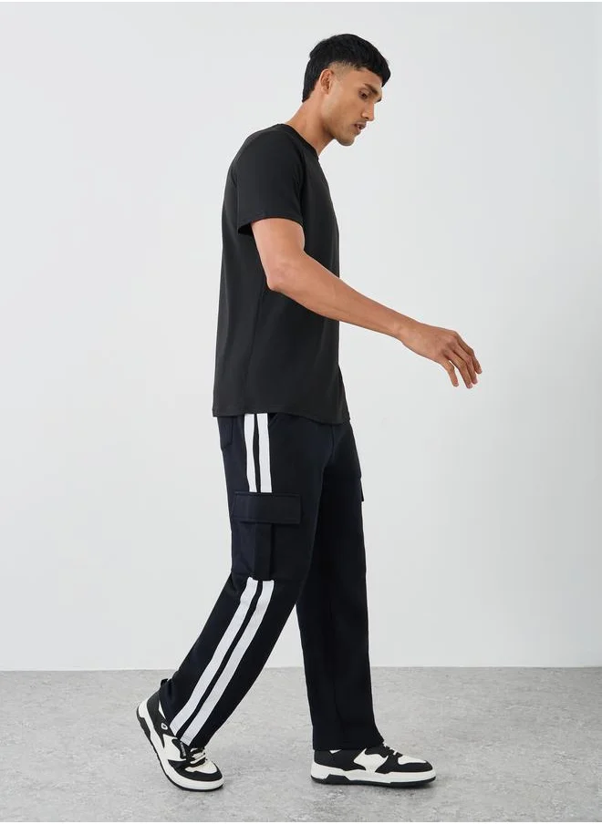 Styli Styli Side Twill Tape Oversized Joggers with Cargo Pockets Deatil