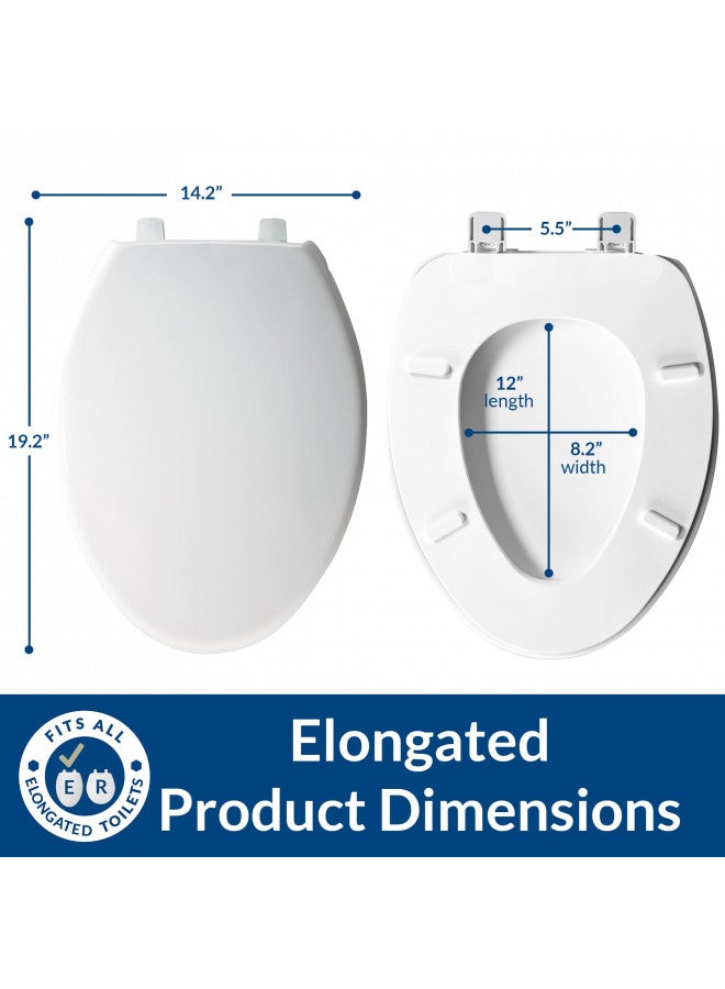 Bemis BEMIS 7800TDG 000 Commercial Heavy Duty Closed Front Toilet Seat with Cover that will Never Loosen & Reduce Call-backs, ELONGATED, Plastic, White  - Image 3
