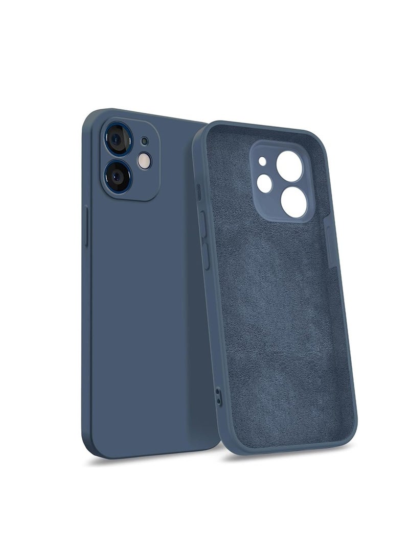 WRISTWISE Case Cover for iPhone 12 - [Camera All-Round Protection] [Soft Microfiber Lining Anti-Scratch] Shockproof Phone Case Cover, Blue - Image 1