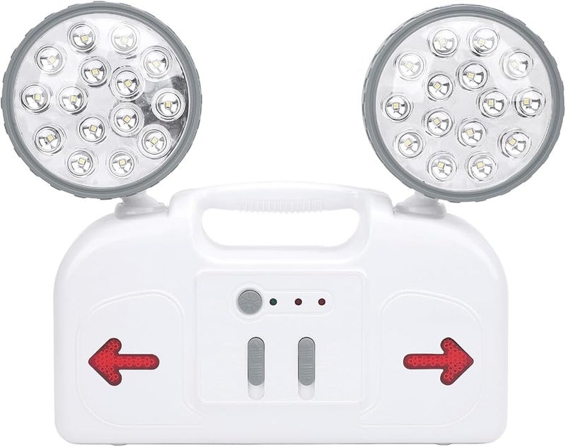 LED Emergency Light 2 Lamps 3 Hour Battery Backup High Brightness for Home Office Garage - Image 2