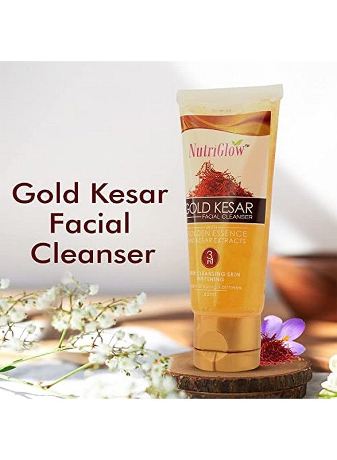 NUTRIGLOW غسول وجه الذهب كيسار لتنظيف عميق وإزالة تان البشرة وشد البشرة غير رغوي لجميع أنواع البشرة خالي من الكبريت 65 مل - Image 4