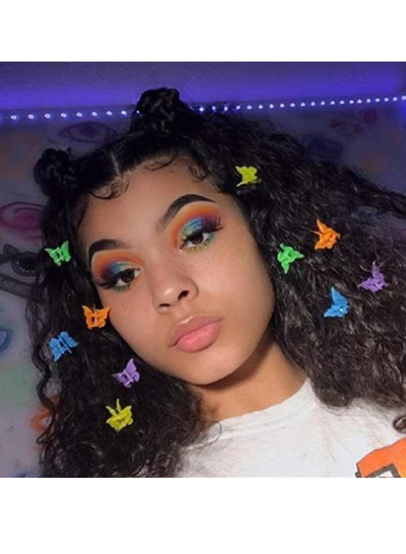 Mu 50 Pack Butterfly Hair Clips Pastel Mini Cute Accessories For 90S Girls Women, Matte Colors Assorted Color, Beautiful And Random Colour  - Image 3