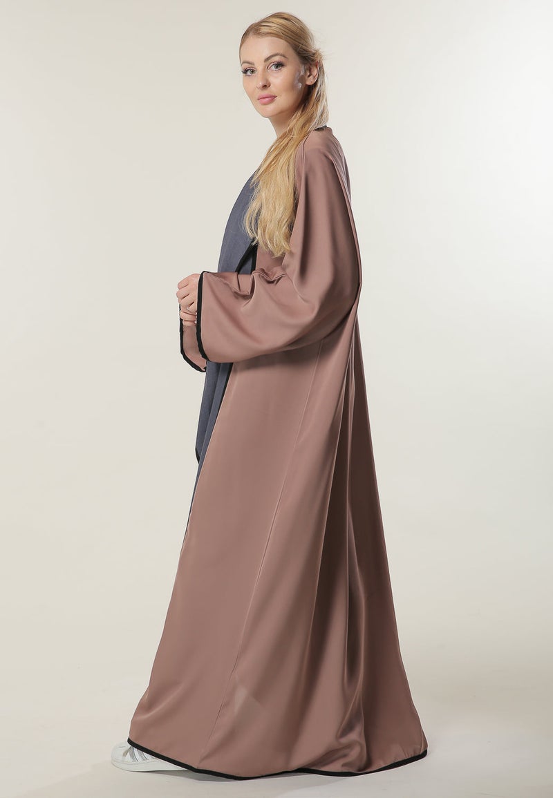 Moistreet Casual Colorblock  Abaya - Image 3