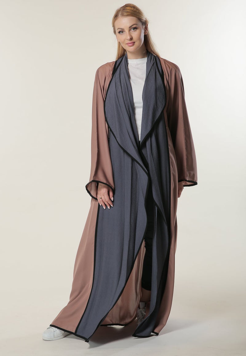Moistreet Casual Colorblock  Abaya - Image 2