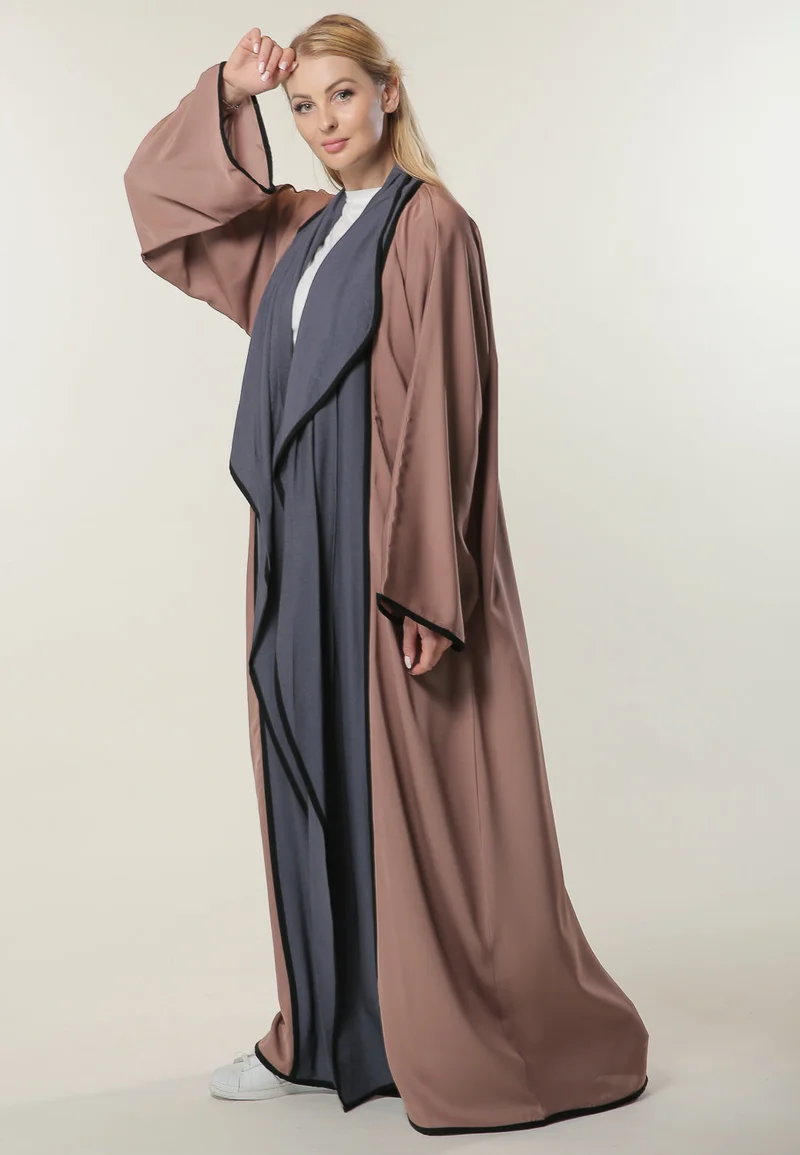 Moistreet  Casual Colorblock  Abaya for Women | Best Price UAE