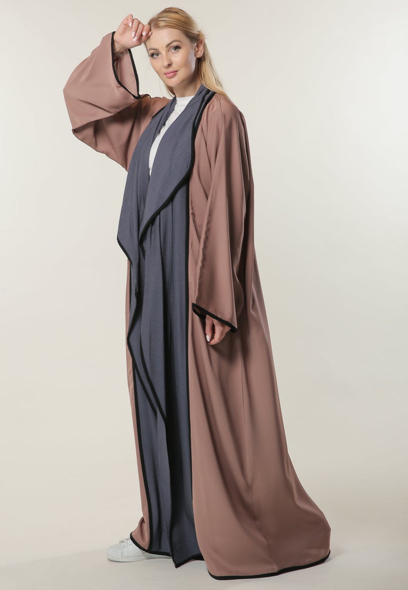 Moistreet Casual Colorblock  Abaya - Image 5