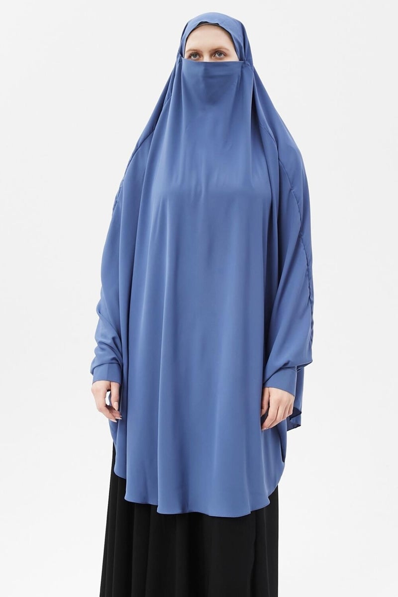 Altobeh Women's Hijab Medina Silk Sheet Top with Veil Soufflé Hijab - Image 3
