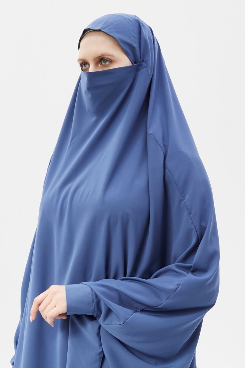 Altobeh Women's Hijab Medina Silk Sheet Top with Veil Soufflé Hijab - Image 4