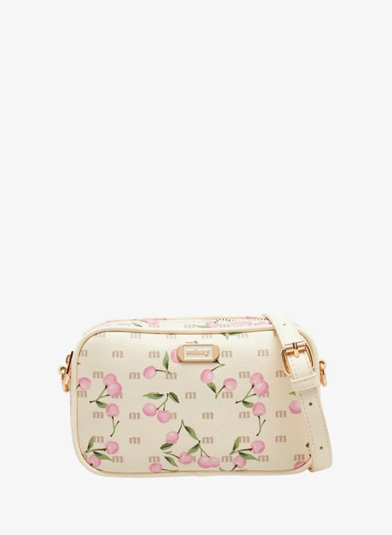 ميسي حقيبة كروس بودي بطبعة الكرز بحزام قابل للفصل