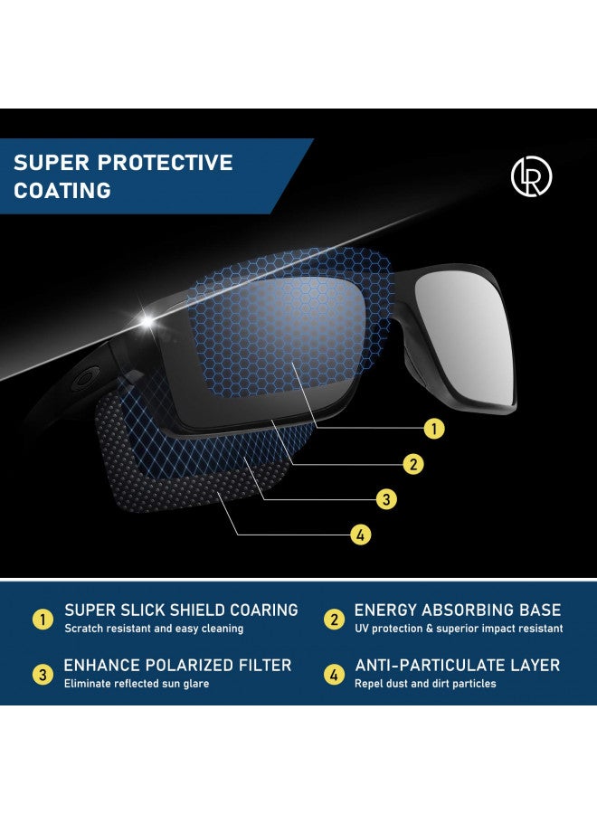 LenzReborn Polarized Lens Replacement for Oakley Double Edge OO9380 Sunglass - Rust Brown - Polarized - Image 2