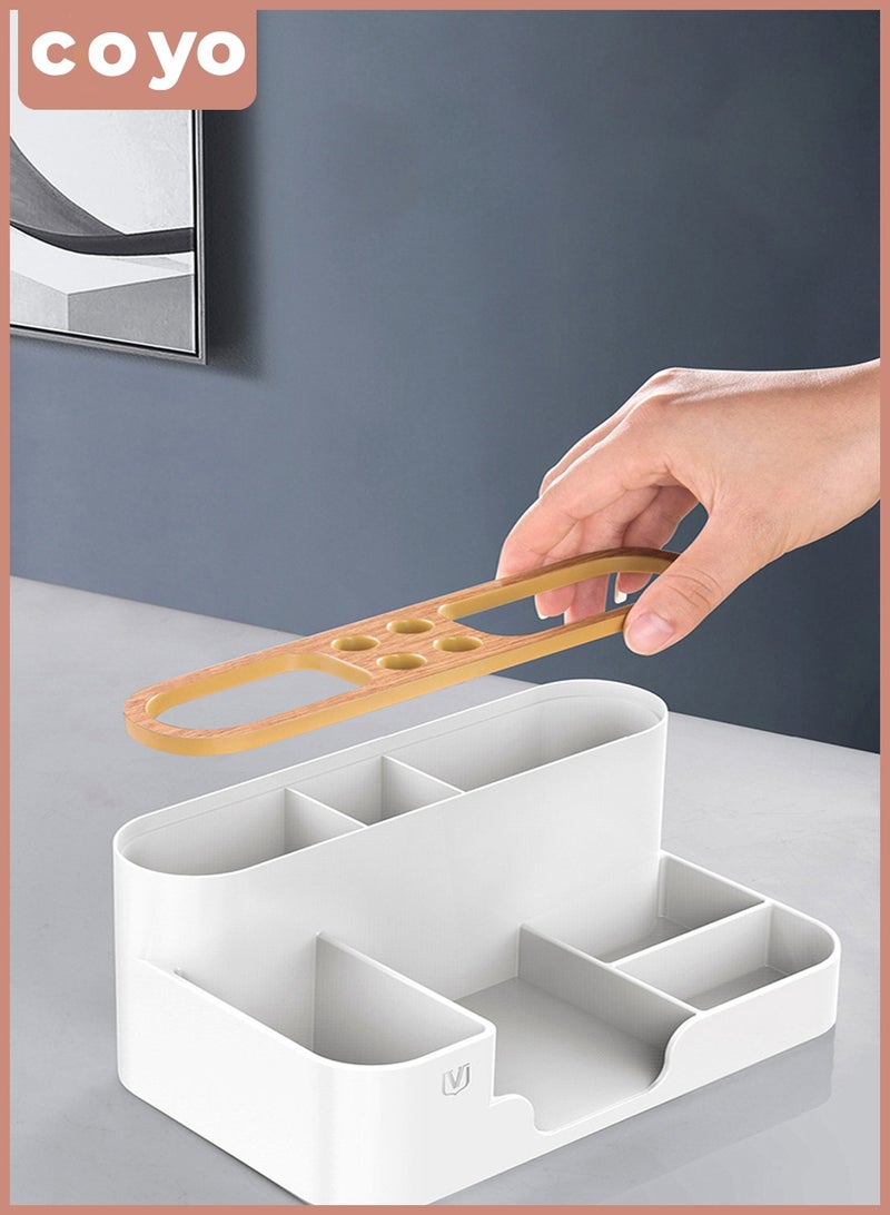 COYO Office Struction Multi-Function Desk Stationery Organizer Storage Box, Pen/Pencil,Cell Phone, Business Name Cards, Note Paper, Remote Control Holder - Image 4