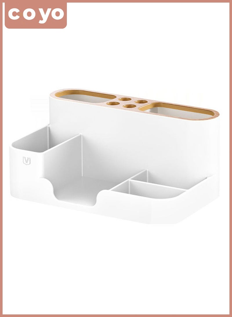 COYO Office Struction Multi-Function Desk Stationery Organizer Storage Box, Pen/Pencil,Cell Phone, Business Name Cards, Note Paper, Remote Control Holder - Image 1